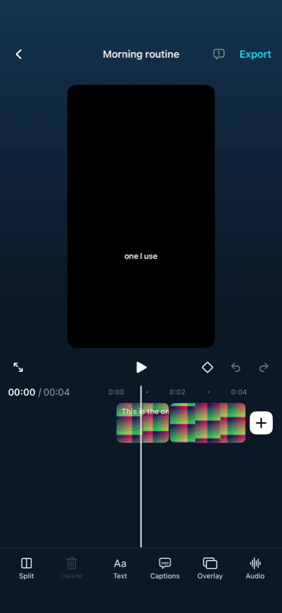 The AI first cut open on the editor's timeline